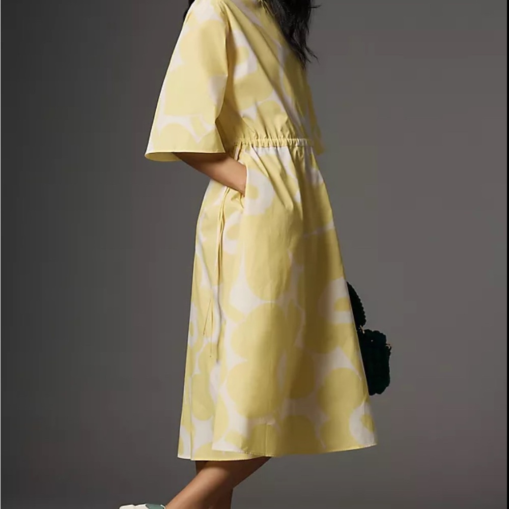 Marimekko Yellow and White Midi Dress